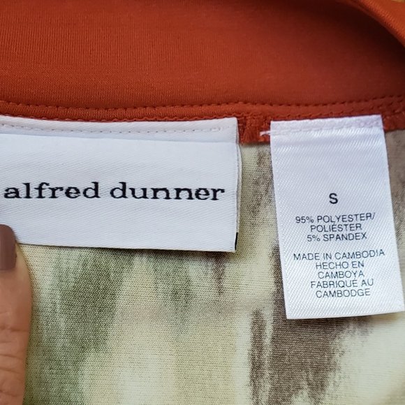 Alfred Dunner Fall Colors 3/4 Sleeve Pullover Watercolor Top With Studding S - Picture 6 of 7